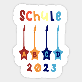 Schule 2023 ABCD Rockstar T shirt Sticker